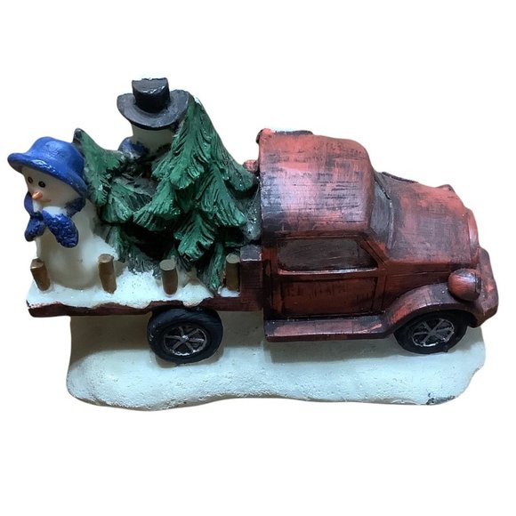Snowmen Country Old Truck Jubilee Giftware 5" x 3.5" Christmas Trees For Sale - Picture 2 of 5